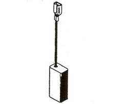 Šepetėlis Haushalt, 5 mm x 8 mm x 17.5 mm, 2 vnt.