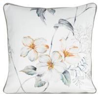 Dekoratyvinės pagalvėlės užvalkalas Amelia, balta sp./žalia sp./oranžinė sp., 45 cm x 45 cm
