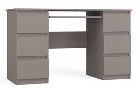 Rašomasis stalas su spintele Kuba, 130 cm x 51 cm, 76 cm, pilka sp.