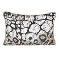 Dekoratyvinės pagalvėlės užvalkalas Eva Minge 11C, balta sp./juoda sp., 45 cm x 30 cm