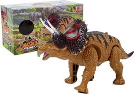 Žaislinė figūrėlė, dinozauras Lean Toys Triceratops, 26 cm, ruda sp.