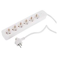 Buitinis ilgintuvas, 3 x 1,5 mm², 1.5 m, 6 lizdų, su jungikliu