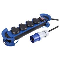 Buitinis ilgintuvas, 3 x 1,5 mm², 5 m, IP44, 4 lizdų, su jungikliu