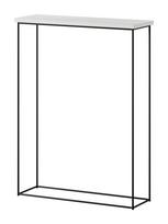 Konsolinis staliukas ADRK Sili, balta sp./juoda sp., 60 cm x 20 cm x 80 cm