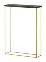 Konsolinis staliukas ADRK Sili, aukso sp./juoda sp., 60 cm x 20 cm x 80 cm