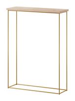 Konsolinis staliukas ADRK Sili, aukso sp./ąžuolo sp., 60 cm x 20 cm x 80 cm