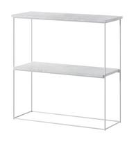 Konsolinis staliukas ADRK Toni, balta sp./pilka sp., 30 cm x 80 cm x 80 cm