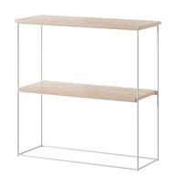 Konsolinis staliukas ADRK Toni, balta sp./rusva sp., 30 cm x 80 cm x 80 cm