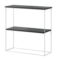 Konsolinis staliukas ADRK Toni, balta sp./juoda sp., 30 cm x 80 cm x 80 cm
