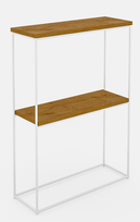 Konsolinis staliukas ADRK Velo, ruda sp./balta sp., 20 cm x 60 cm x 80 cm