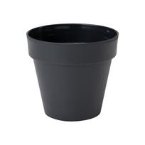 Gėlių vazonas Form Plastic Ibiza Soft Mat 4110, plastikinis, Ø 14 cm, juoda sp.
