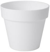 Gėlių vazonas Form Plastic Ibiza Soft Mat 4160, plastikinis, Ø 25 cm, balta sp.