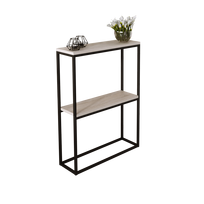 Konsolinis staliukas ADRK Mason, juoda sp./rusva sp., 20 cm x 60 cm x 80 cm