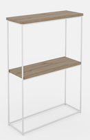 Konsolinis staliukas ADRK Velo, balta sp./rusva sp., 20 cm x 60 cm x 80 cm