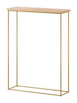 Konsolinis staliukas ADRK Sili, skaidri sp./ruda sp./aukso sp., 20 cm x 60 cm x 80 cm