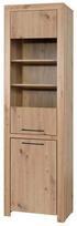 Vitrina ADRK Janez, ruda sp./juoda sp., 40 cm x 58 cm x 200 cm