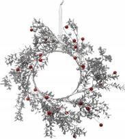 Kalėdinis vainikas Fééric Lights and Christmas, 440 mm, sidabro sp.