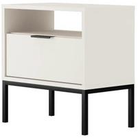 Naktinis staliukas Kocot Kids Austin, balta sp./juoda sp., 56.4 cm x 55 cm x 33 cm