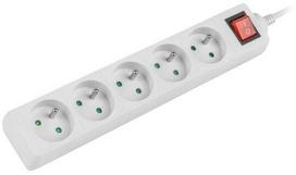 Buitinis ilgintuvas Lanberg, PS1-05E-0150-W, 1.5 m, 5 lizdų, su jungikliu