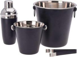 Barmeno rinkinys kokteiliams Excellent Houseware, juoda sp., 4 vnt.