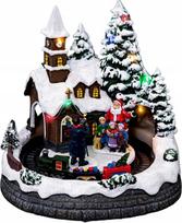Kalėdinė dekoracija, "Kalėdų senelis", "Namelis" Fééric Lights and Christmas, 19 cm, įvairių spalvų