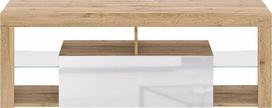 TV staliukas Everest 140, balta sp./rusva sp., 35 cm x 140 cm x 50.6 cm