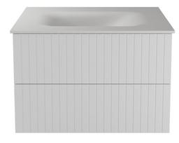 Vonios spintelė su praustuvu Besco Akya Linea, balta sp./chromo sp., 52.5 cm x 66 cm x 51 cm