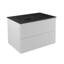 Vonios spintelė su praustuvu Besco Akya Linea, balta sp./chromo sp./grafito sp., 52.5 cm x 66 cm x 50.7 cm
