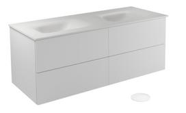 Vonios spintelė su praustuvu Besco Akya Classic, balta sp., 52.5 cm x 131 cm x 50.7 cm