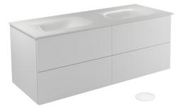 Vonios spintelė su praustuvu Besco Akya Classic, balta sp., 52.5 cm x 131 cm x 50.7 cm