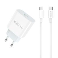 Kelioninis įkroviklis Jellico AK-180, USB Type C, 100 cm, balta sp., 20 W