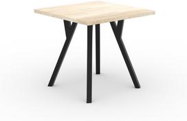 Stalas ADRK Rodos 83, juoda sp./sonoma ąžuolo sp., 80 cm x 80 cm x 76 cm