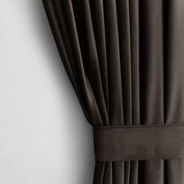 Naktinė užuolaida Restilo Velvet, ruda sp., 140 cm x 245 cm