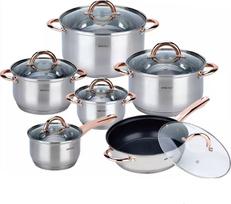 Puodų ir keptuvių rinkinys KingHoff RoseGold KH-1765