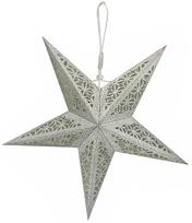 Kalėdinė dekoracija "Žvaigždė" su LED apšvietimu, 45 cm, 45 cm, sidabro sp.