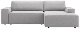 Kampinė sofa - lova Micadoni Jodie Boucle, šviesiai pilka sp., dešininė, 246 x 151 cm x 86 cm