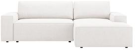 Kampinė sofa - lova Micadoni Jodie Boucle, balta sp., dešininė, 246 x 151 cm x 86 cm