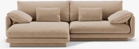 Kampinė sofa Micadoni Torino, smėlio ruda sp., kairinė, 250 x 170 cm x 83 cm