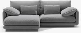 Kampinė sofa Micadoni Torino, šviesiai pilka sp., kairinė, 220 x 170 cm x 83 cm