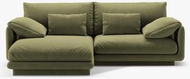 Kampinė sofa Micadoni Torino, tamsiai žalia sp., kairinė, 220 x 170 cm x 83 cm