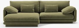 Kampinė sofa Micadoni Torino, tamsiai žalia sp., kairinė, 250 x 170 cm x 83 cm