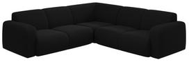 Kampinė sofa Micadoni Molino Boucle, juoda sp., 252 x 252 cm x 75 cm