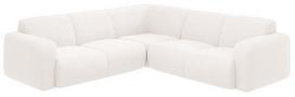 Kampinė sofa Micadoni Molino Boucle, balta sp., 252 x 252 cm x 75 cm