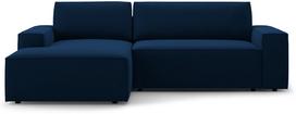 Kampinė sofa - lova Micadoni Jodie Bluvel 86, mėlyna sp., kairinė, 246 x 151 cm x 86 cm