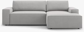 Kampinė sofa - lova Micadoni Jodie, šviesiai pilka sp., dešininė, 246 x 151 cm x 86 cm
