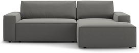 Kampinė sofa - lova Micadoni Jodie Bluvel 13, pilka sp., dešininė, 246 x 151 cm x 86 cm