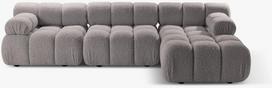 Kampinė sofa Micadoni Bellis, šviesiai pilka sp., kairinė, 282 x 155 cm x 70 cm