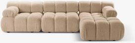 Kampinė sofa Micadoni Bellis, smėlio ruda sp., kairinė, 282 x 155 cm x 70 cm