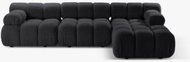 Kampinė sofa Micadoni Bellis, grafito sp., kairinė, 282 x 155 cm x 70 cm