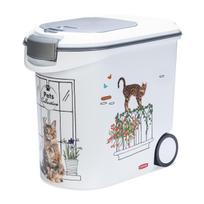 Dėžė gyvūnų ėdalui laikyti Curver Cat, 35 l, 50 cm x 28 cm x 43 cm, balta sp.